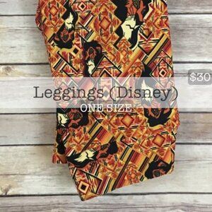 NWT LulaRoe leggings OS One Size Lion King Scar Disney Villains tribal NEW